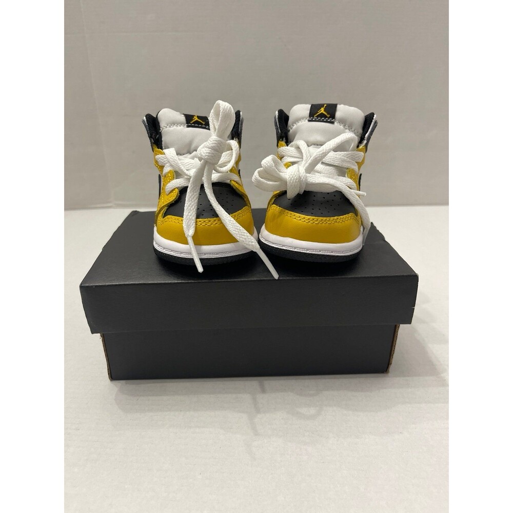 Jordan 1 Mid Yellow Ochre Size 4C New in Box - Picture 2 of 9